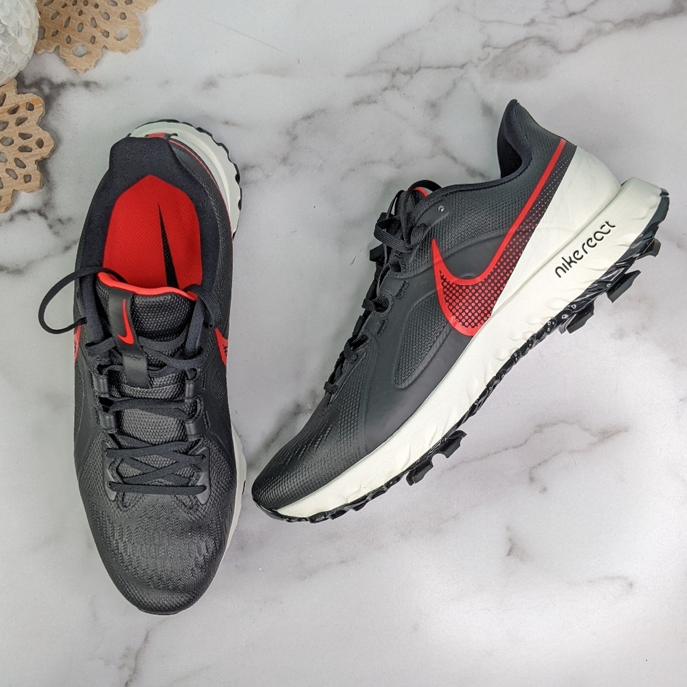 NIKE REACT INFINITY PRO MEN'S GOLF SHOE - BLACK/RED
